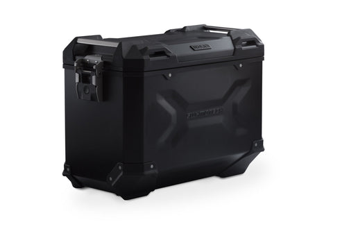 Maleta de aluminio TRAX ADV M. 37 l. Derecho. Negro